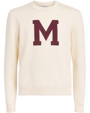 Moncler Cotton-Blend Logo Sweatshirt - White