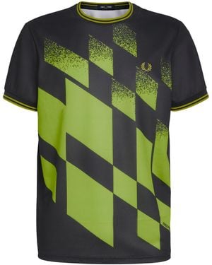 Fred Perry Tennis Print Anchor T-Shirt - Green