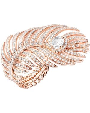 Boucheron Rose And Diamond Plume De Paon Ring - Pink