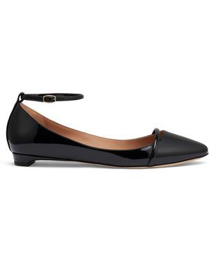 Malone Souliers Patent Leather Mary Ballet Flats 10 - Black