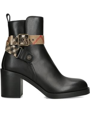 Burberry Leather Huntley Ankle Boots 70 - Black