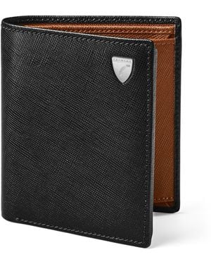Aspinal of London Leather Bi-Fold Wallet - Black