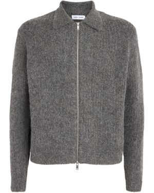 Samsøe & Samsøe Alpaca-Blend Sajob Zip-Up Cardigan - Gray