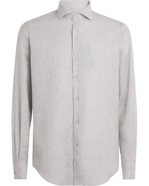 Paul & Shark Cotton-Cashmere Shirt - Grey