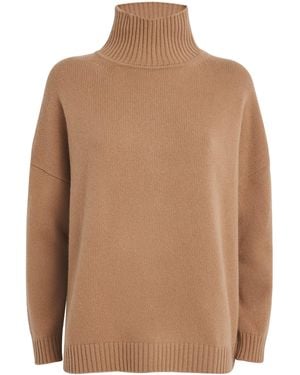 Weekend by Maxmara Virgin Wool High-Neck Jumper - Brown