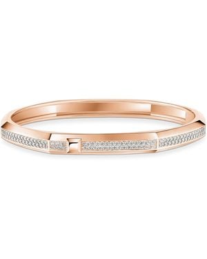 Messika Moderniste Medium And Diamond Pavé Bangle - Natural
