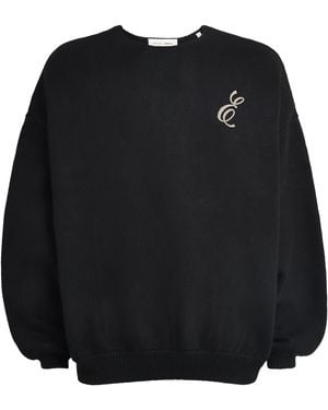 Fear Of God Waffle-Knit Script Jumper - Black