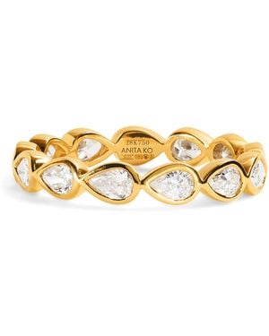 Anita Ko And Diamond Bezeled Ring - Metallic