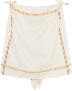 Maje Cotton Scarf Top - Natural