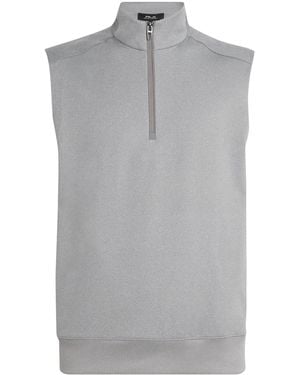 Ralph Lauren Stretch-Jersey Quarter-Zip Gilet - Gray