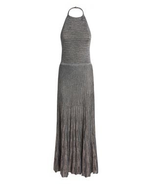 Missoni Lamé Open-Back Maxi Dress - Grey