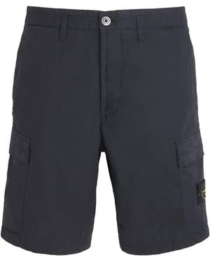 Stone Island Stretch-Cotton Tela Bermuda Shorts - Blue