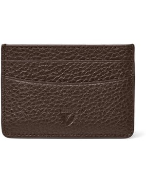 Aspinal of London Leather Logo Card Holder - Brown