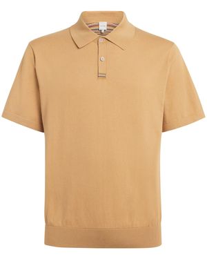 Paul Smith Cotton Artist Stripe Polo Shirt - Natural