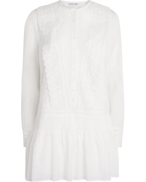 Veronica Beard Maguerite Eyelet Mini Dress - White