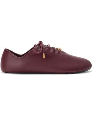 Loewe Leather Pebble Soft Lace-Up Shoes - Purple