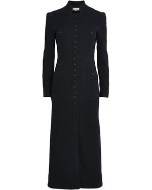 LIBEROWE Wool-Blend Metallic Tweed Coat - Black