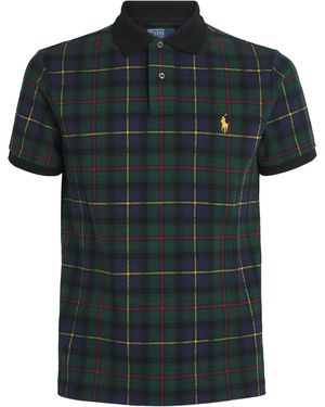 Polo Ralph Lauren Cotton Mesh Tartan Polo Shirt - Green