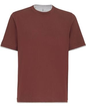 Brunello Cucinelli Cotton Faux-Layered T-Shirt