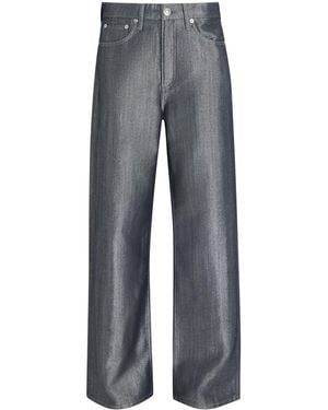 Rag & Bone Logan Mid-Rise Wide-Leg Jeans - Grey