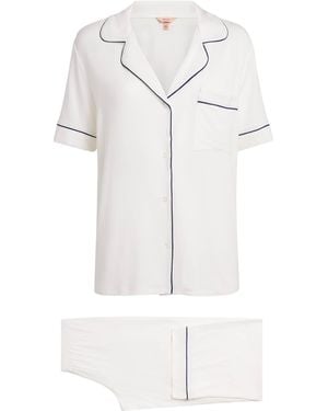Eberjey Short-Sleeve Gisele Pyjama Set - White