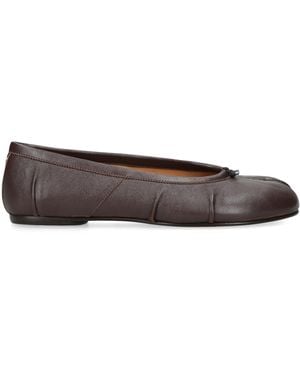 Maison Margiela Leather Tabi Ballet Flats - Brown