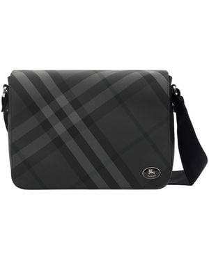 Burberry Grid Messenger Bag - Black