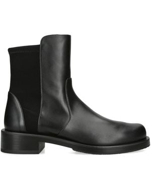 Stuart Weitzman Leather 5050 Bold Ankle Boots 40 - Black