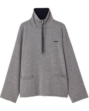 Miu Miu Cashmere Half Zip Jumper - Grey