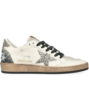 Golden Goose Suede Ball Star Trainers - White