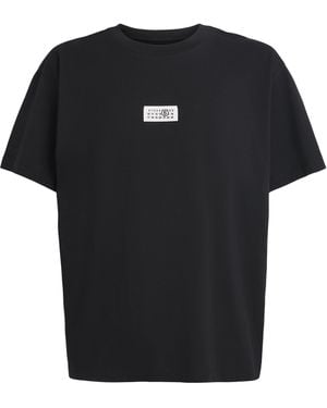 MM6 by Maison Margiela Cotton Numeric Tab T-Shirt - Black