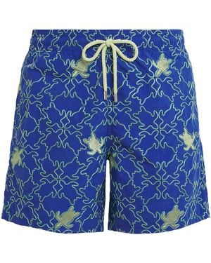 Vilebrequin Embroidered Turtle Mistral Swim Shorts - Blue