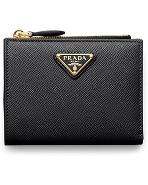 Prada Small Saffiano Leather Wallet - Black