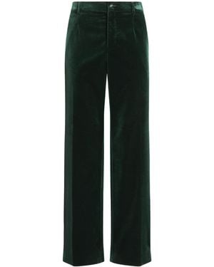 Dolce & Gabbana Velvet Wide-Leg Trousers - Black