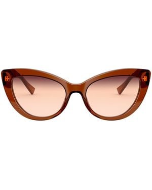 Versace Acetate Cat-Eye Sunglasses - Brown