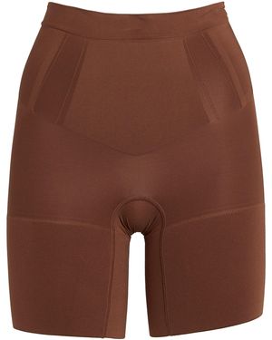 Spanx Sculpt Oncore Mid-Thigh Shorts - Brown