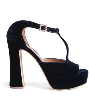 Malone Souliers Velvet Nomi Heeled Sandals 125 - Black