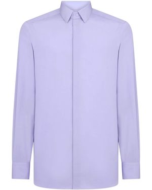 Tom Ford Cotton Poplin Long-Sleeve Shirt - Purple