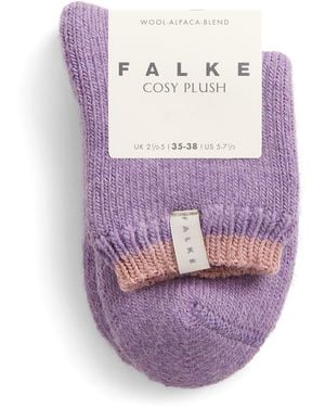 FALKE Mid-Calf Cosy Plush Socks - Purple