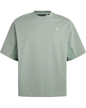 66 North Cotton Technical-Trim Hybrid Kría T-Shirt - Green