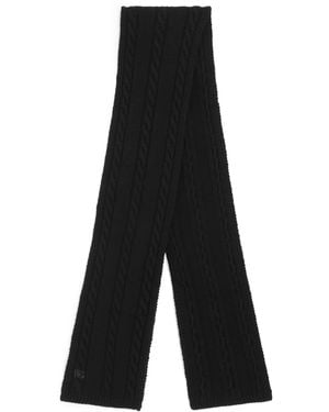 Dolce & Gabbana Virgin Wool Cable-Knit Scarf - Black