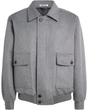 AURALEE Cashmere Bomber Jacket - Gray