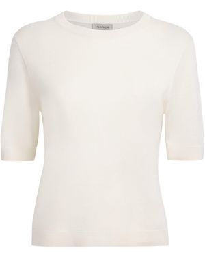 Almada Label Wool-Silk-Cashmere Paloma T-Shirt - White