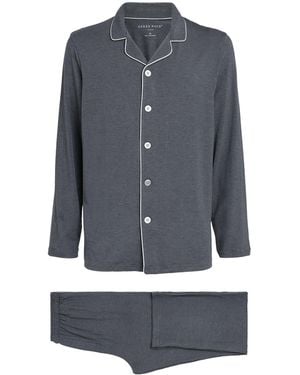 Derek Rose Modal-Blend Basel Pajama Set - Blue