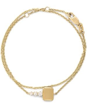 Jade Trau And Diamond Mini Catherine Key Bracelet - Metallic