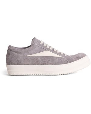 Rick Owens Suede Vintage Trainers - White