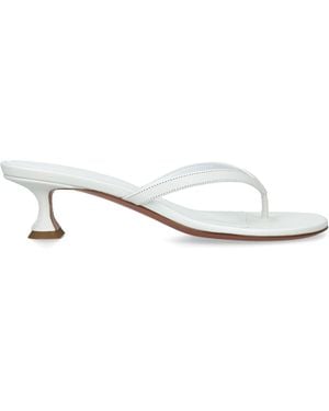 AMINA MUADDI Leather Juliette Sandals 45 - White
