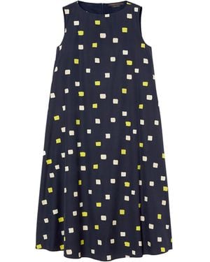 Marina Rinaldi Cotton Printed Terni Midi Dress - Blue