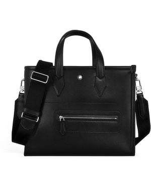 Montblanc Small Leather Soft Tote Bag - Black