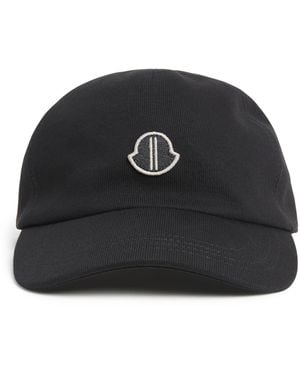 Rick Owens X Moncler Logo Baseball Cap - Black